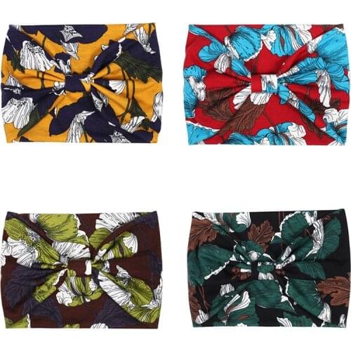 Wide Bohemian Headbands Elastic Sport Knotted Headwraps Fashion Large Women Hairbands Yoga Headwear Turban Girl Hair Accessories