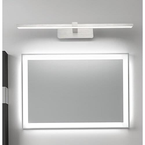 LED Bathroom Light Bathroom Mirror Front Light Wall Lamp Brushed Aluminum Lamp Body Washroom Mirror Light AC85-265V