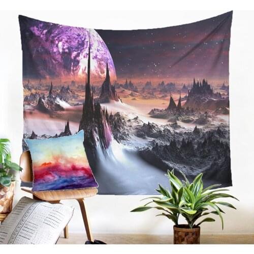 Fabic Wall Carpet High Quality Household Ornamenation Planets Motif Tapestry Modern Home Decoration Farmhouse Decor