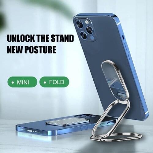 Thin Luxury Metal Mobile Phone Ring Holder Foldable Cell Phone Stand Socket Universal Finger Ring Grip Mobile Phone Holder Stand