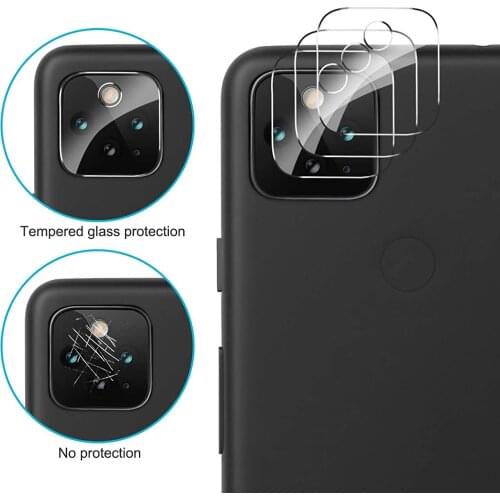 [3 Pack] Camera Lens Protector Tempered Glass HD Clear Anti-Scratch Case Friendly For Google Pixel 4A 5G/Pixel 5 XL/Pixel 4