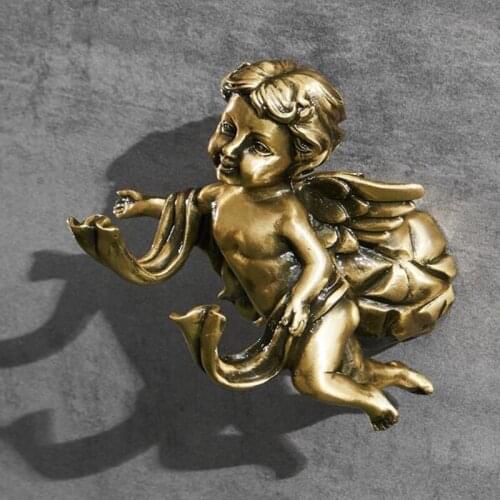MB-0781-9bronzeTCB Robe Hooks Towel Hook Coat Clothes Hanger Door Rack Classic Angel Home Deco Wall Mount Bathroom Shelf