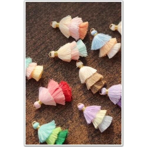 Dailylike Cake Skirt Cotton Thread Tassels Three Tier Pagoda Tassels Trim DIY For Sewing Curtains Accessories DIY Home Wedding