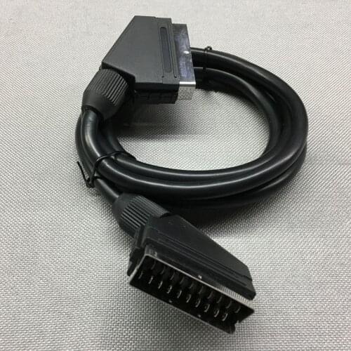 1.5M EU Version Male to Male Nickle Plated Scart Cable 21-pin TV DVD VCR Audio Video Lead Cables