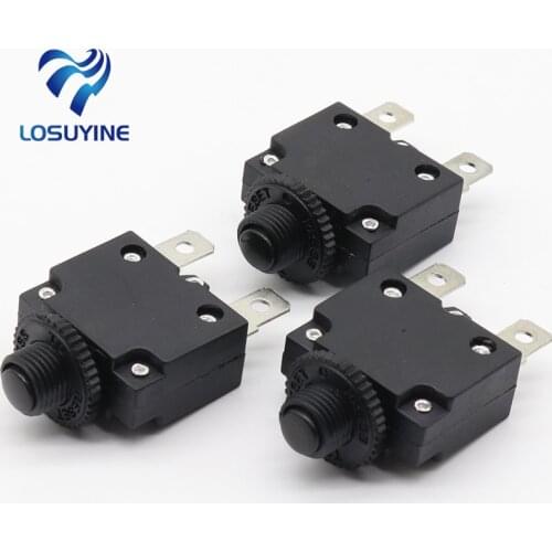 1 pcs thermal switch circuit breaker overload protector 3A,4A,5A,6A ,7A, 7.5A ,8A,10A,15A,18A,20A,25A,30A overload switch