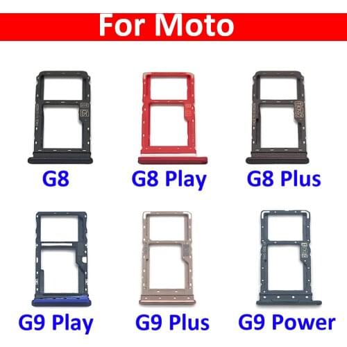 10Pcs/Lot, Micro Nano SIM Card Holder Tray Slot Holder Adapter Socket For Motorola Moto G8 / G8 Plus / G8 Play