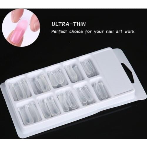 Quick Building Mold Tips Nail Dual Forms Finger Extension Nail Art Tool DIY Nail Art False Nail 100 Pcs Manicure Tools