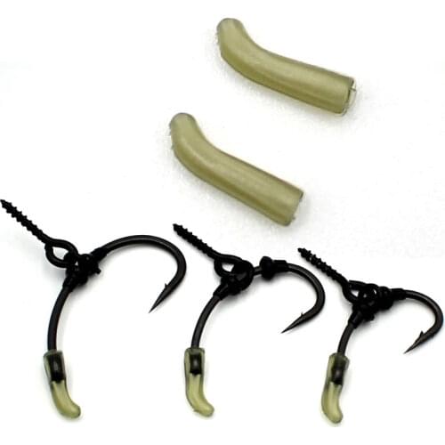 20PCS Carp Fishing Accessories Micro Fishing Hook Aligner Hook Sleeve Line Hook Kick Off Anti Tangle Aligner Rig Terminal Tackle