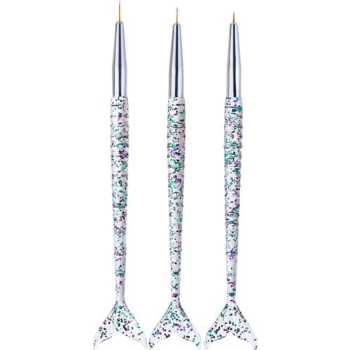3x Professional Nail Liner Brushes UV Gel Painting Brush Pens for Details