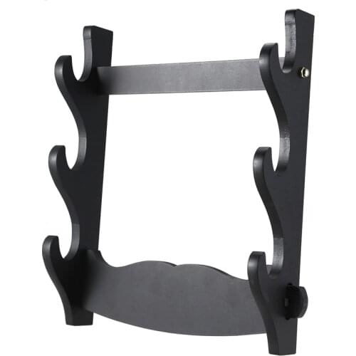 3 Tier Wall Mount Samurai Sword Katana Holder Stand Hanger Bracket Rack Display