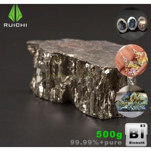 500g Bismuth Metal Bismuth ingot Bi Crystals High Purity 99.99% free shipping