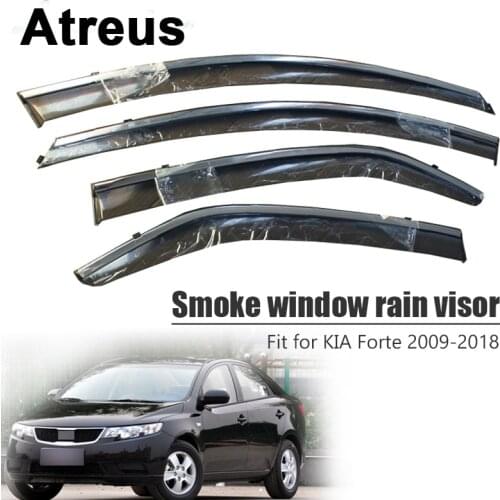 Atrues 1set For Kia Forte 2009 2010 2011 2012 2013 2014 2015 2016 2017 2018 Car Smoke Window Rain Visor Vent Sun Deflector Guard