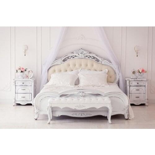 White Bedroom Furniture Photographic Backdrop Customized Background for Toy Baby Children Home Portrait Photophone Photo Studio