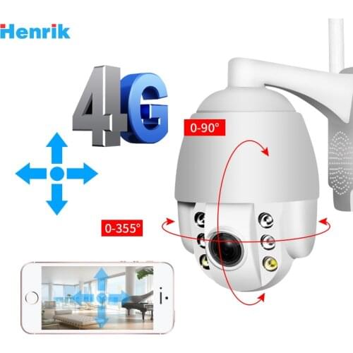 2MP 5MP SIM Card 3G 4G Wireless Mini PTZ Dome Camera 1080P 5MP Outdoor 5X Zoom Lens Two Way Audio CCTV Security Camera CamHi
