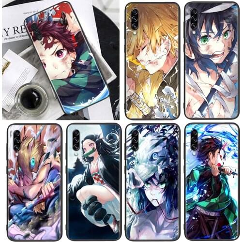 Hot Anime Demon Slayer for Samsung Galaxy A90 A80 A70 A60 A50 A40 M30 A20E A2Core A10S A10E Soft Black Phone Case