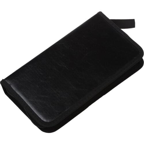 FULL-80 VCD DVD CD Faux Leather Case Storage Holder Organizer Black