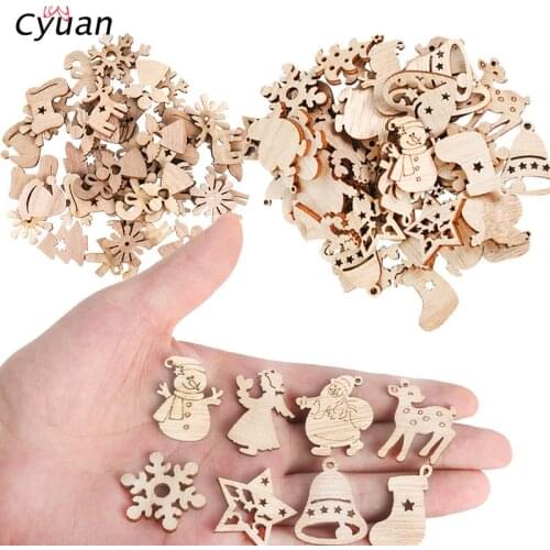 Cyuan New Year Natural Wood Christmas Tree Ornament Wooden Hanging Pendants Gifts Snow Elk Christmas Decora adornos de navidad