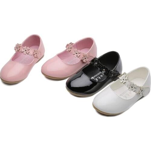 Girl Leathe Princess shoes Dancing party Children Girl Leisure Shoes with Butterfly flower lovely sweet more color SO001-007