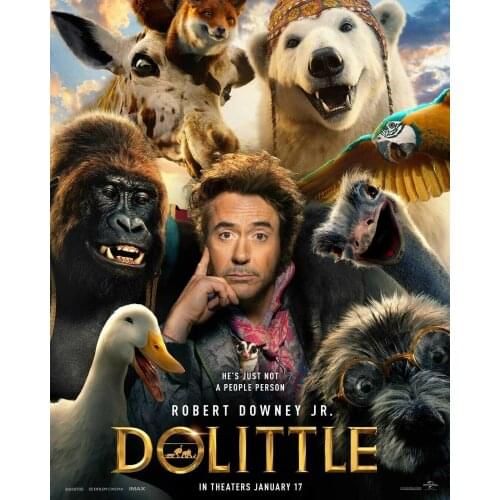 Dolittle Robert Downey Jr Animal Movie Film Silk Fabric Wall Poster Art Decor Sticker Bright