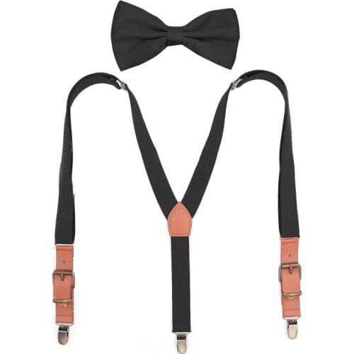Elastic Retro Men Women Suspenders 3 Clip Strap Braces for Trousers Pu Leather Suspenders 2.5x115cm Y Style Suspenders braces