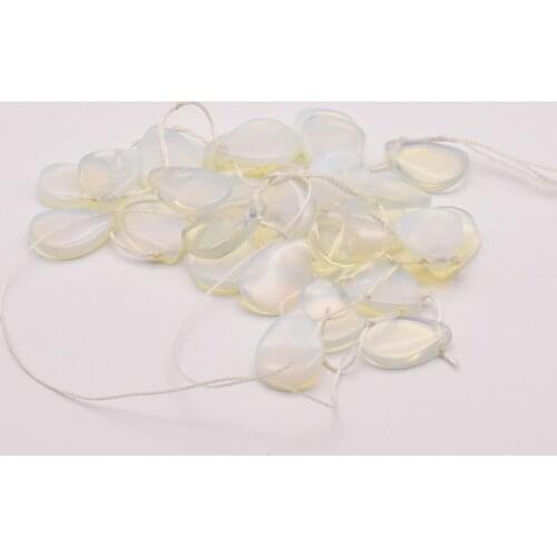 10 Pcs 18mm* 13mm Natural Protein Glass Craft Supplies Wholesale Jewelry Necklace Pendant For Jewelry Earring Findings JA0056