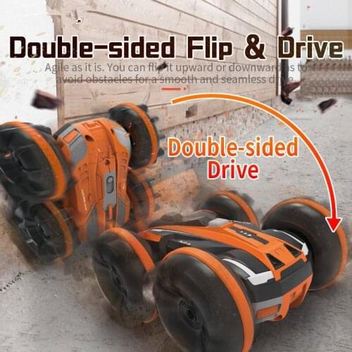 JJRC Double Sided RC Car Amphibious 360 Degree Rotation 1:20 2.4G 2-in-1 Vehicle RC Car Remote Control Stunt Car 3 Batteries
