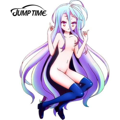 JumpTime 13cm x 9.7cm No Game No Life Japanese Anime Creative Car-Styling Vehicle Car Motorcycle Stickers Waterproof Accessories