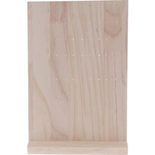 Solid Wooden Jewelry Display Hanging Stand Earrings Organizer Storage Rack