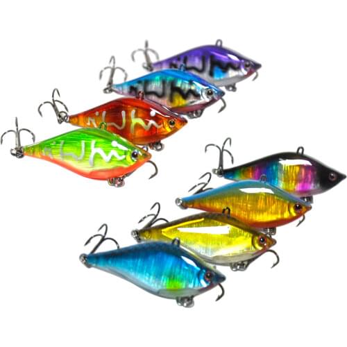 Lots of 8pcs 65mm 13.8g Hard Fishing Lures Vibration VIB Lipless Baits Diving