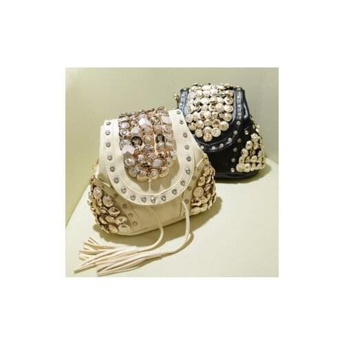 Fashion PU Leather Women Handbag buttoned Rivet Bag Women Shoulder Bag CrossBodybags
