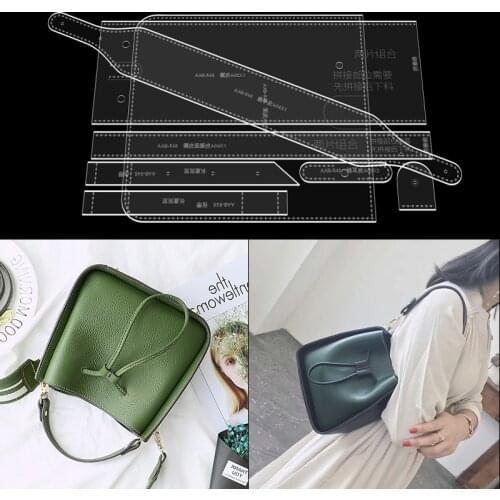 New Acrylic Version Drawing Shoulder Bag DIY Handmade Sewing Pattern Leather Goods Messenger Bag Paper Pattern Template 2021