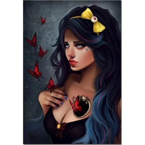 New diy 5d diamond mazayka Sexy dark elf diamond painting dimond painting full square round drill embroidery kit home decor P199
