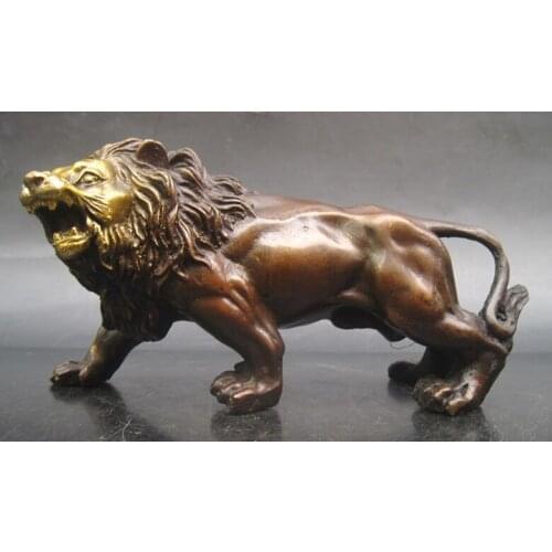 Wholesale brass factory Copper lion Small copper decoration home decoration