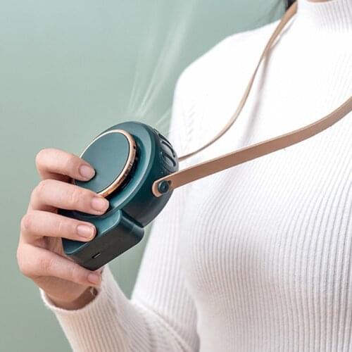 Portable Hanging Necklace Fan USB Charging Small Air Cooler Multipurpose Summer Cooling Tool for Home Office Outdoor N0PF