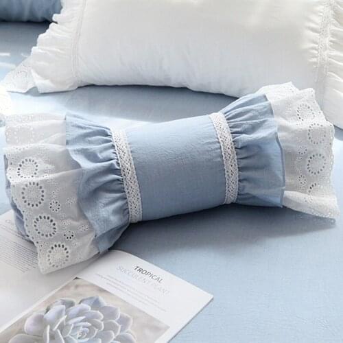 Luxury large ruffle lace pillow Princess bedding pillow candy cushions lumbar pillows sofa hand rests pillow JullietteDream sale