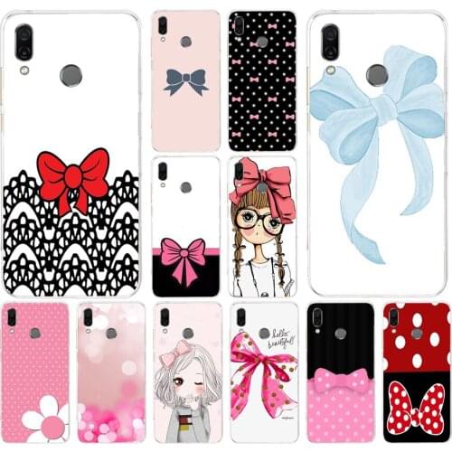 17AS Cute bow Soft Silicone Tpu Cover phone Case for huawei Honor 8 8a Prime 8s 8x 8 lite 9 9x 9 lite 10 10i 10 lite