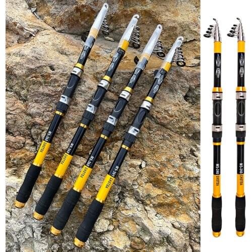GHOTDA Telescopic Fishing Rod Feeder Hard Carbon Fiber Portable Carp Spinning Pole Travel Sea Boat Pesca