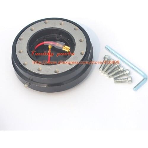 Universal Black Quick Release Kit Racing Steering Wheel 6 Hole Bolt Ball Bearing