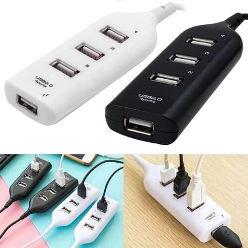 Micro USB Hub 2.0 Multi-USB Port 4-Port Hub USB High Speed Hub Adapter Extension Splitter Interface PC Computer Accessories