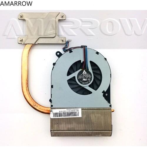 Original free shipping laptop cpu heatsink cooling fan For TOSHIBA C55 C55-A heatsink and fan Fixed CPU V000272300 KSB0505HB