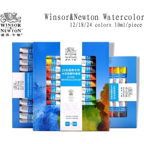 Winsor&Newton Water color 12/18/24 colors fine WaterColour Set 10ml/tube drawing art supplies