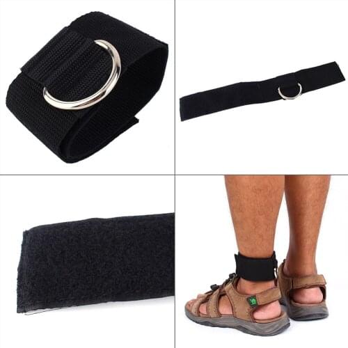 1Pcs D-Ring Cotton Ankle Straps Gym Fitness Sports With pulley Adjustable cable Leg Training Protector Fit Around Thigh Or Ankle