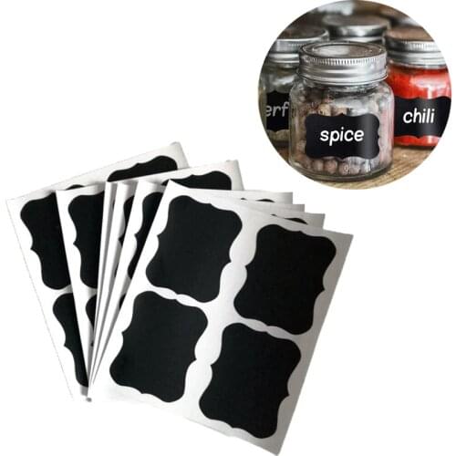 36Pcs/set Erasable Blackboard Sticker Craft Kitchen Jars Organizer Labels Waterproof Chalkboard Kitchen Spice Label Stickers