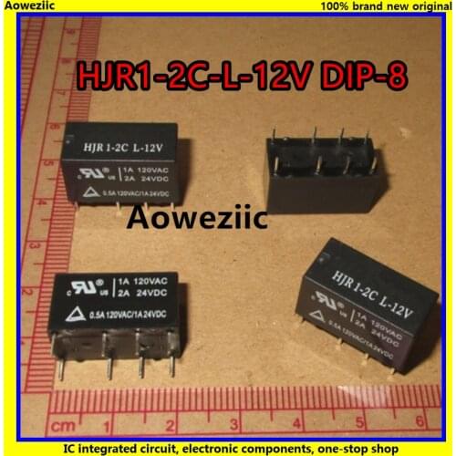 5Pcs/Lot HJR1-2C-L-12V HJR1-2C-L-12 12VDC 2A relay 8pin New Original Product