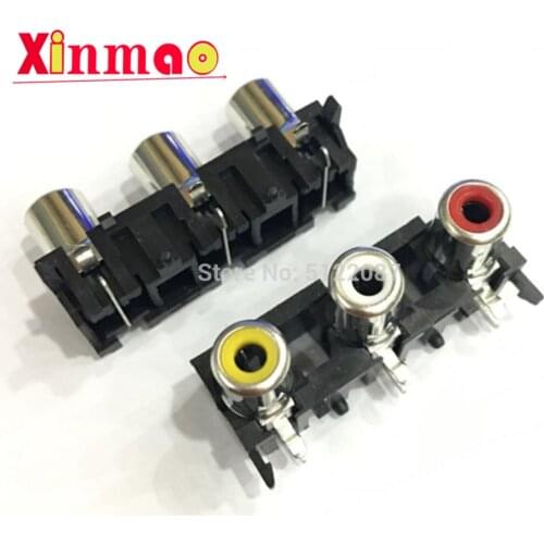 5 PCS RCA - 305 three lotus AV3-8.4-5 amp socket audio socket 3 holes