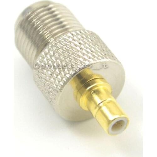 SMB-F Adapter SMB Male to F Female Connector Adapter Straight Nickelplated Connector