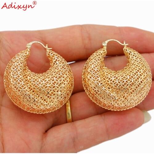 Adixyn Rose Gold Color Earrings for Women Girls African European Fashion Valentines Day Gifts N05149