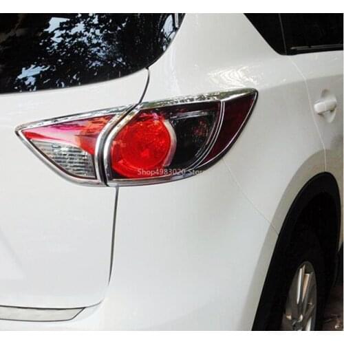 Auto Parts ABS Chrome Rear Tail Headlight Lamp Cover Bezel Cover Trims 2Pcs For Mazda CX-5 CX5 Hatchback SUV 2012 2013 2014 2015