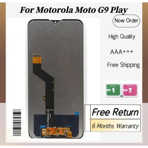 Free Shipping For Motorola Moto E7 Plus LCD E 2020 LCD Display Touch Screen Digitizer Assembly Parts LCD For Moto G9 Play