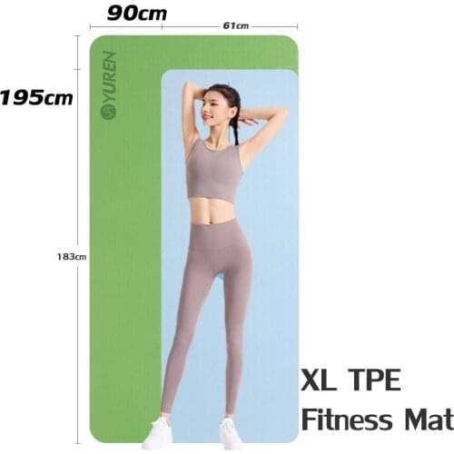 Large Gym Mat TPE 90cm Wide 195cm Long For Home Daily Sports Workout Ashtanga P90X Core Training Extra Thick YogaFitness Mat ECO